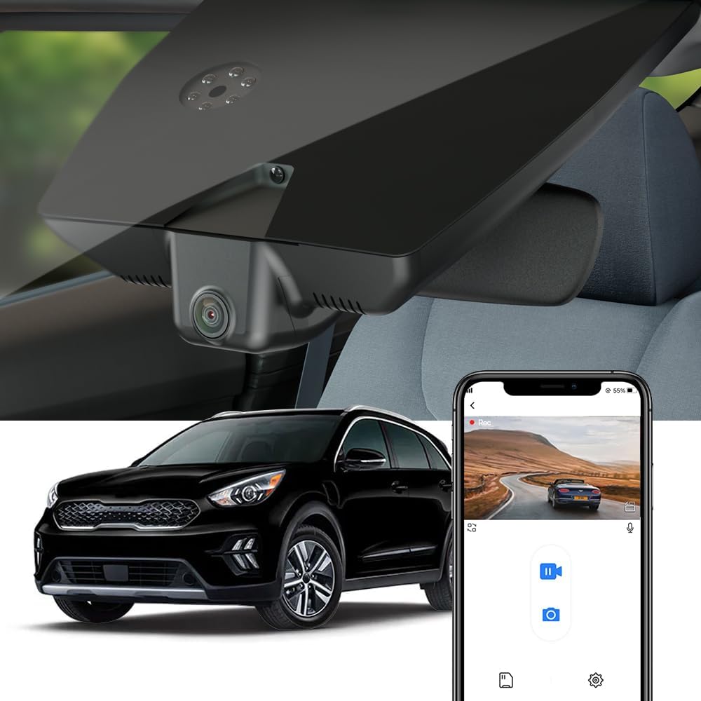 Fitcamx 4K Dash Cam for Kia Niro 2017-2022 with UHD Video