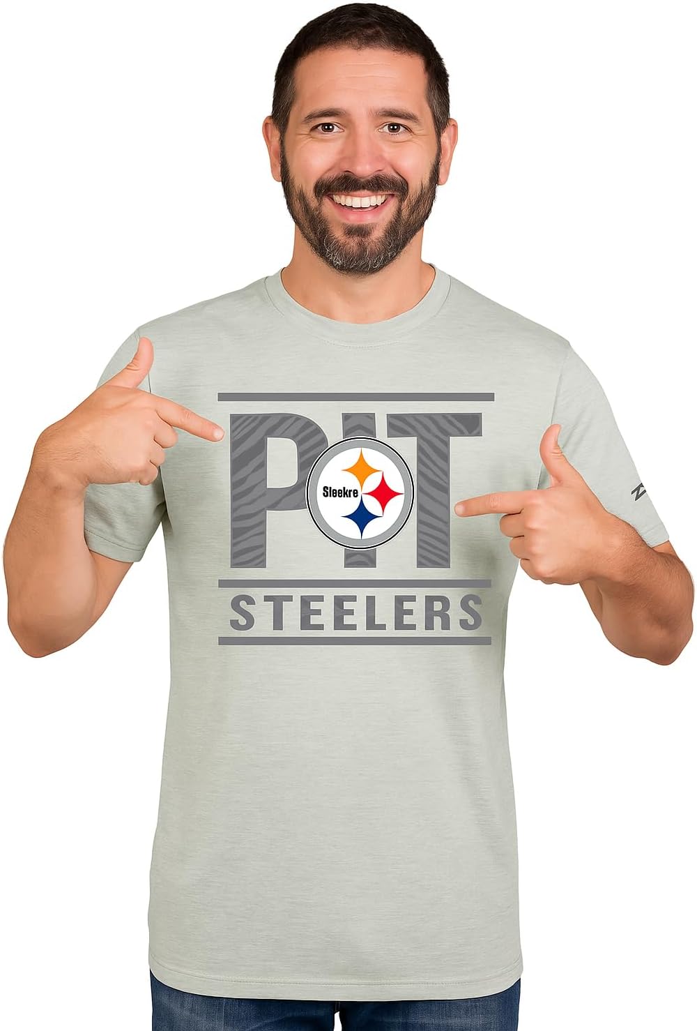 Zubaz NFL Men's Short Sleeve Team Graphic T-Shirt for Fans