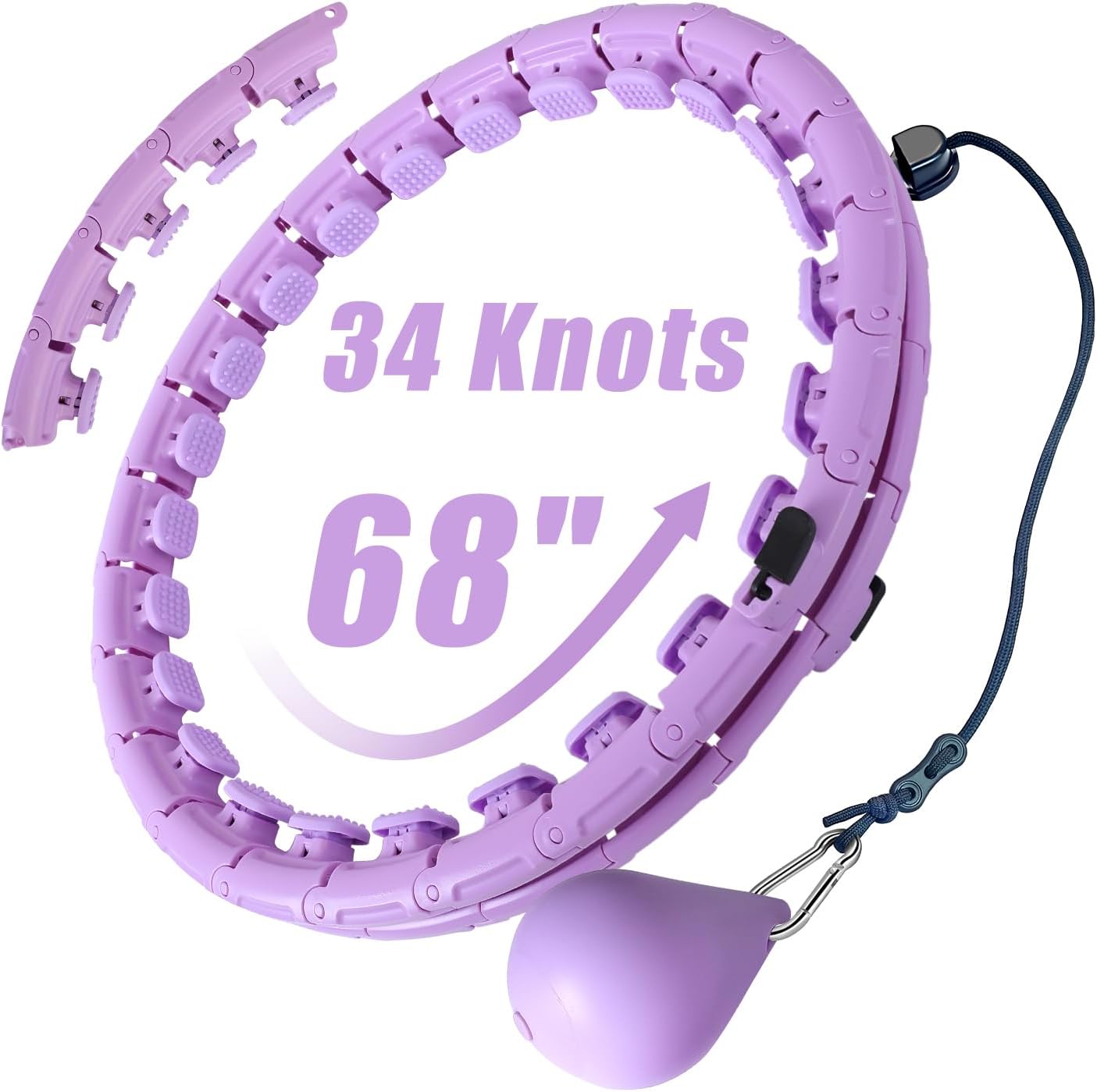 34 Knots Weighted Workout Hoop for Plus Size Adults Fitness