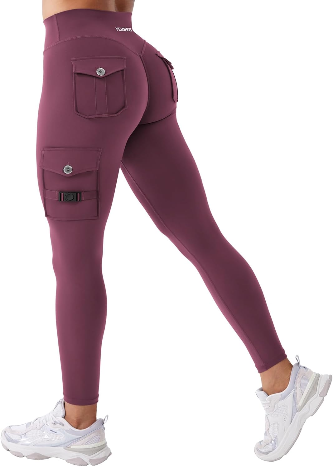 YEOREO CoreFlex Workout Cargo Leggings for Women with Pockets