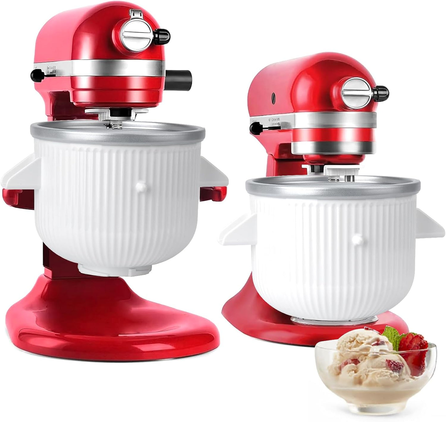 Kitwanda 2-Qt Ice Cream Maker Attachment for Kitchenaid