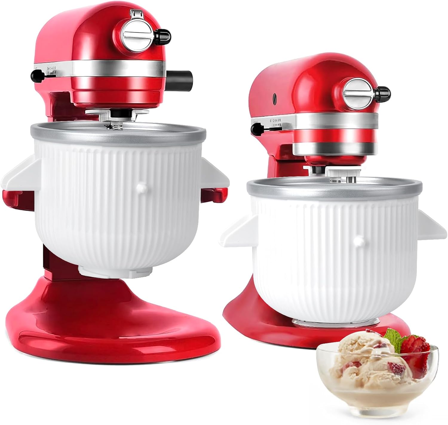 Kitwanda 2-Qt Ice Cream Maker Attachment for Kitchenaid