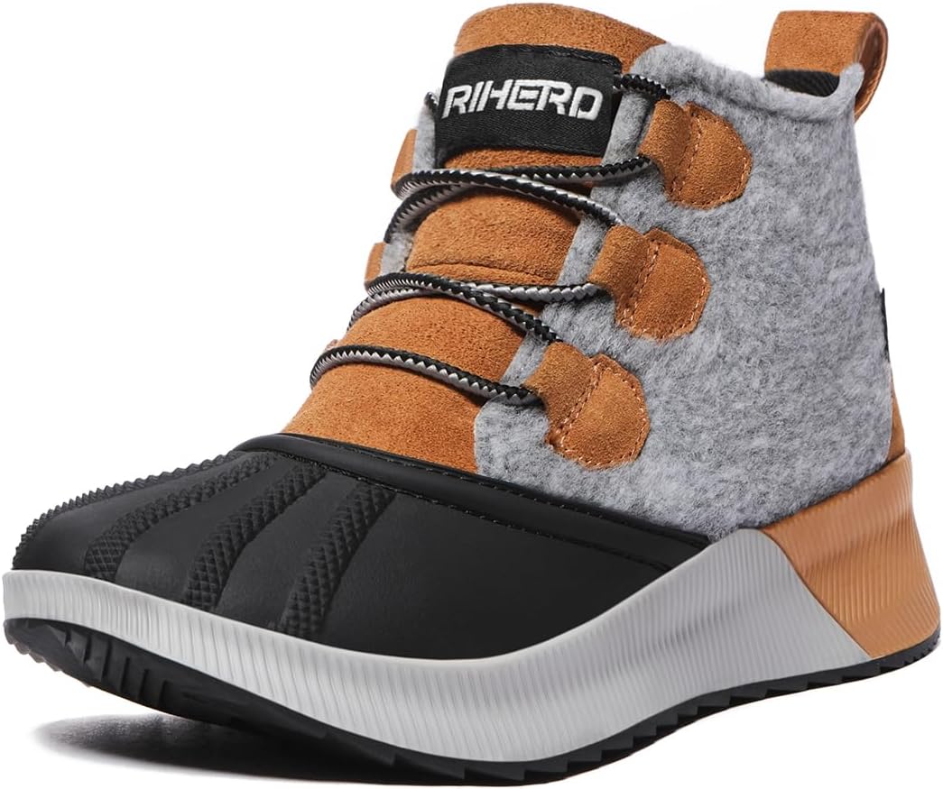 Rihero Women's Classic Waterproof Ankle Boots for Hiking Style