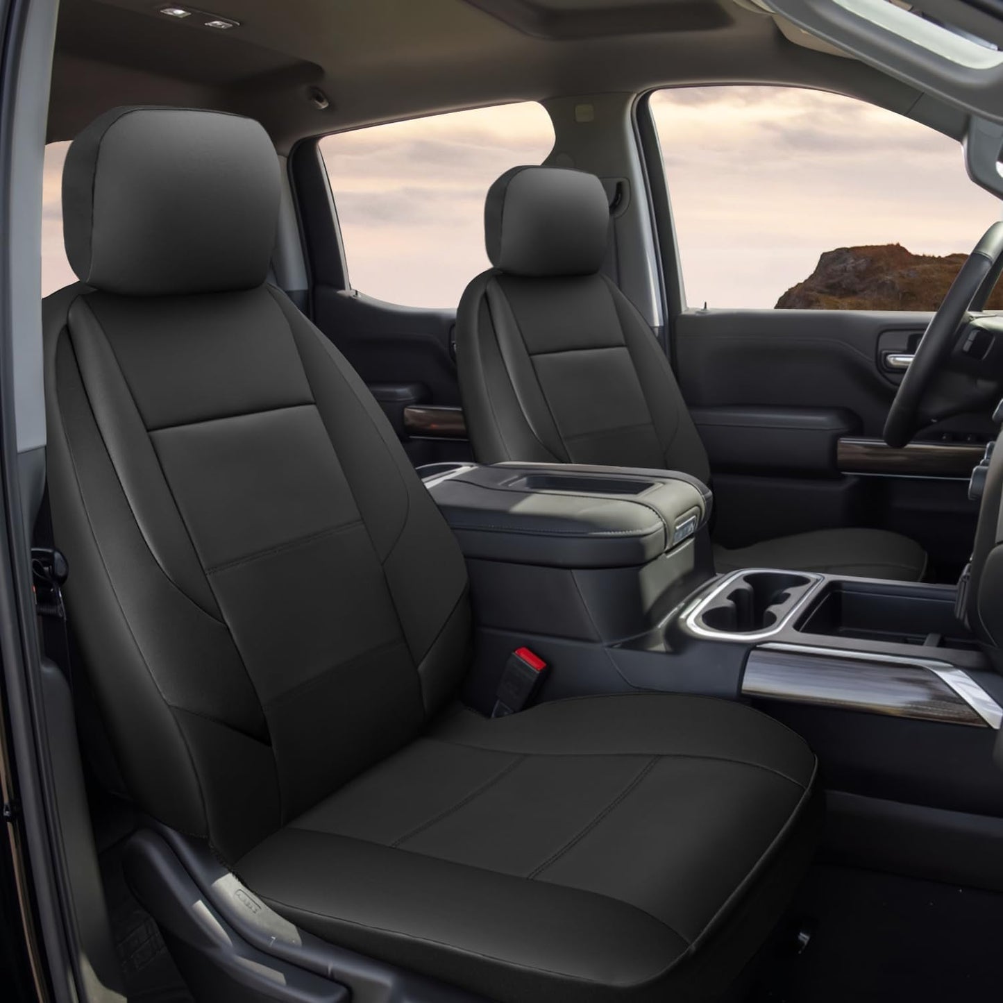 GIANT PANDA Front Car Seat Cover for Chevy Silverado Trucks