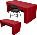 Red Fitted Tablecloth 2 Pack for 6 Foot Tables - Trade Show Ready