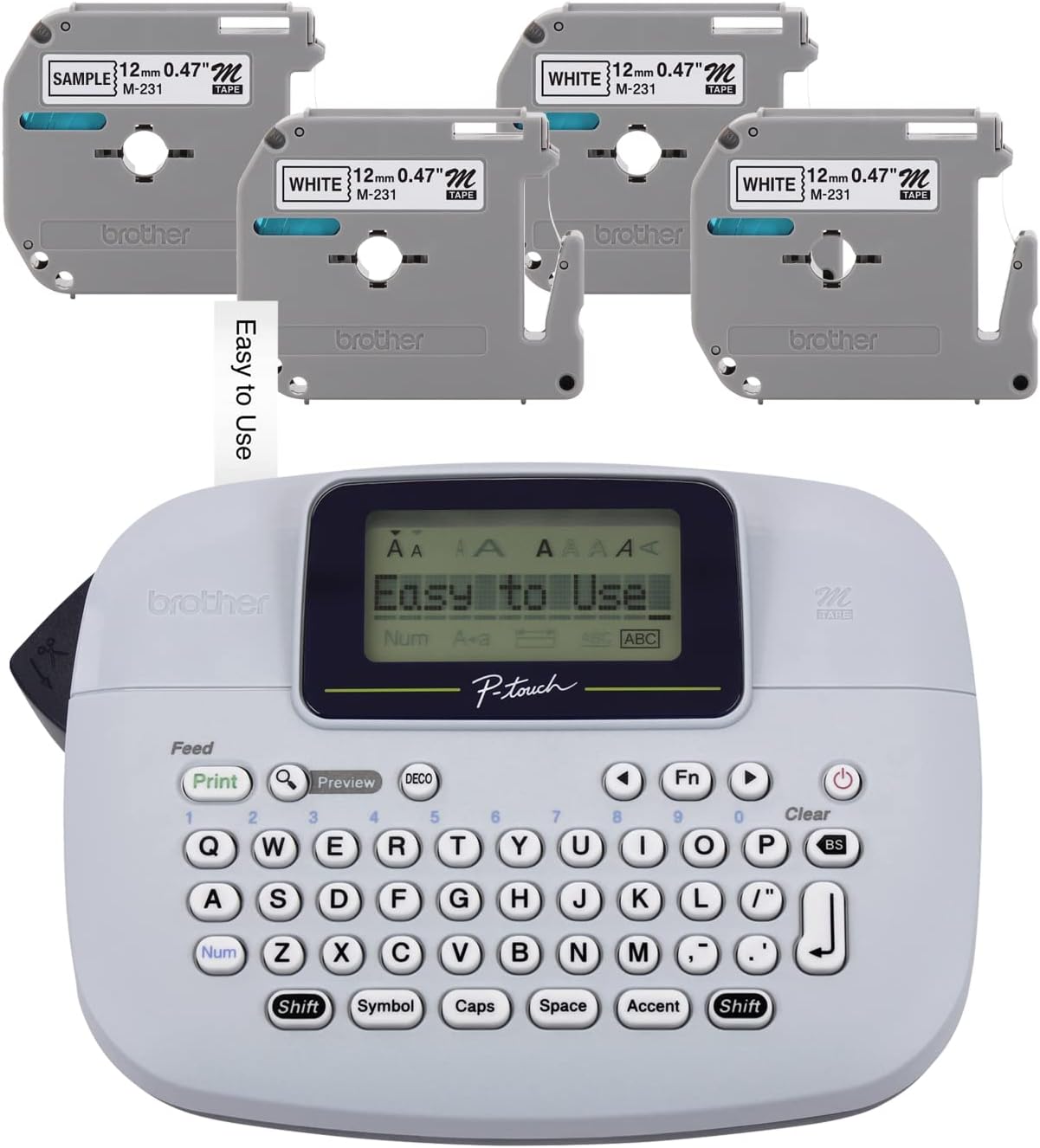Brother PT-M95 P-Touch Label Maker Bundle for Easy Organizing