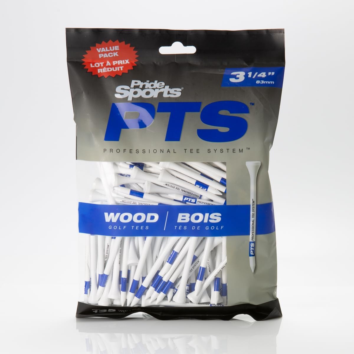 135 White Pride Golf Tees - Ultimate Strength!