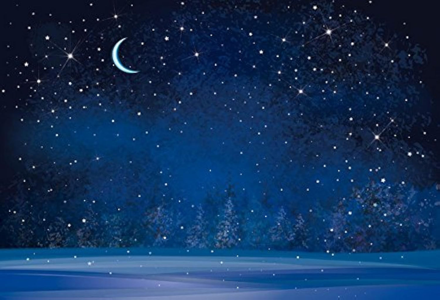 Yeele 20x10ft Winter Night Snowfall Photography Backdrops