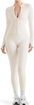 SUUKSESS Women 2 Piece Seamless Ribbed Workout Set - Flattering Fit up