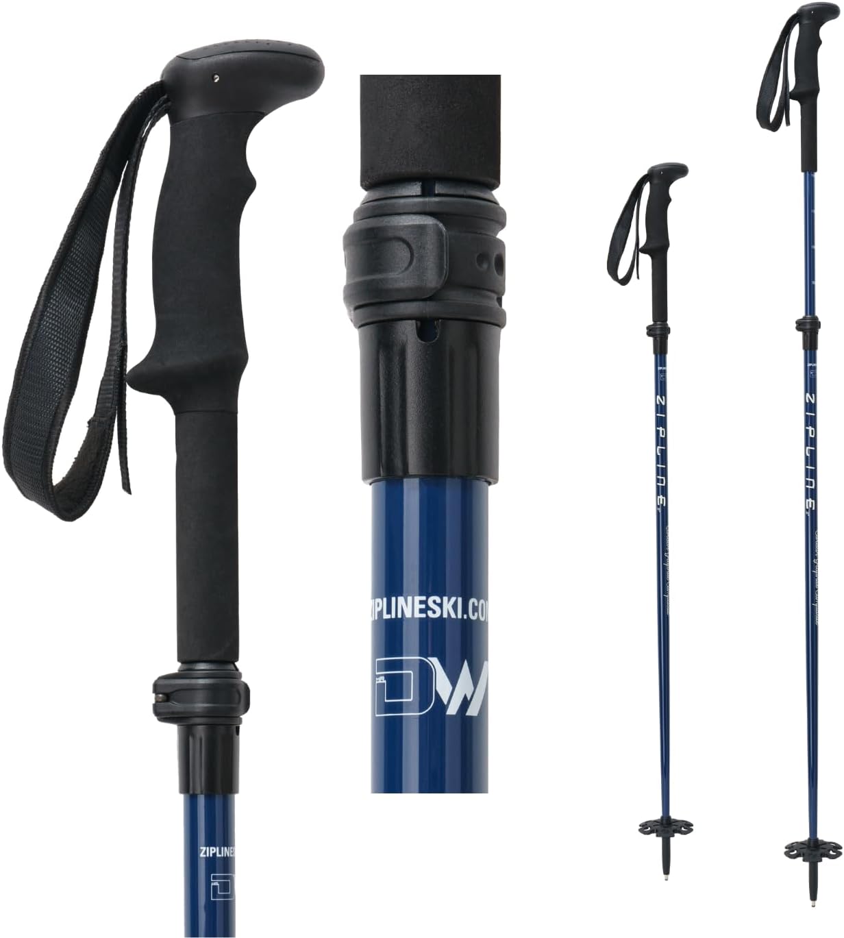 Zipline Ski Poles - Lightweight & Durable for All Terrain