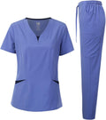 Dagacci Scrubs for Women Set 4-Way Stretch Top and Pants (Style MLHF)