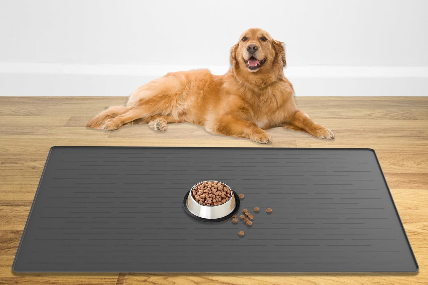 XXXL Largest Pet Food Mat for Dogs and Cats, 48in x 32in