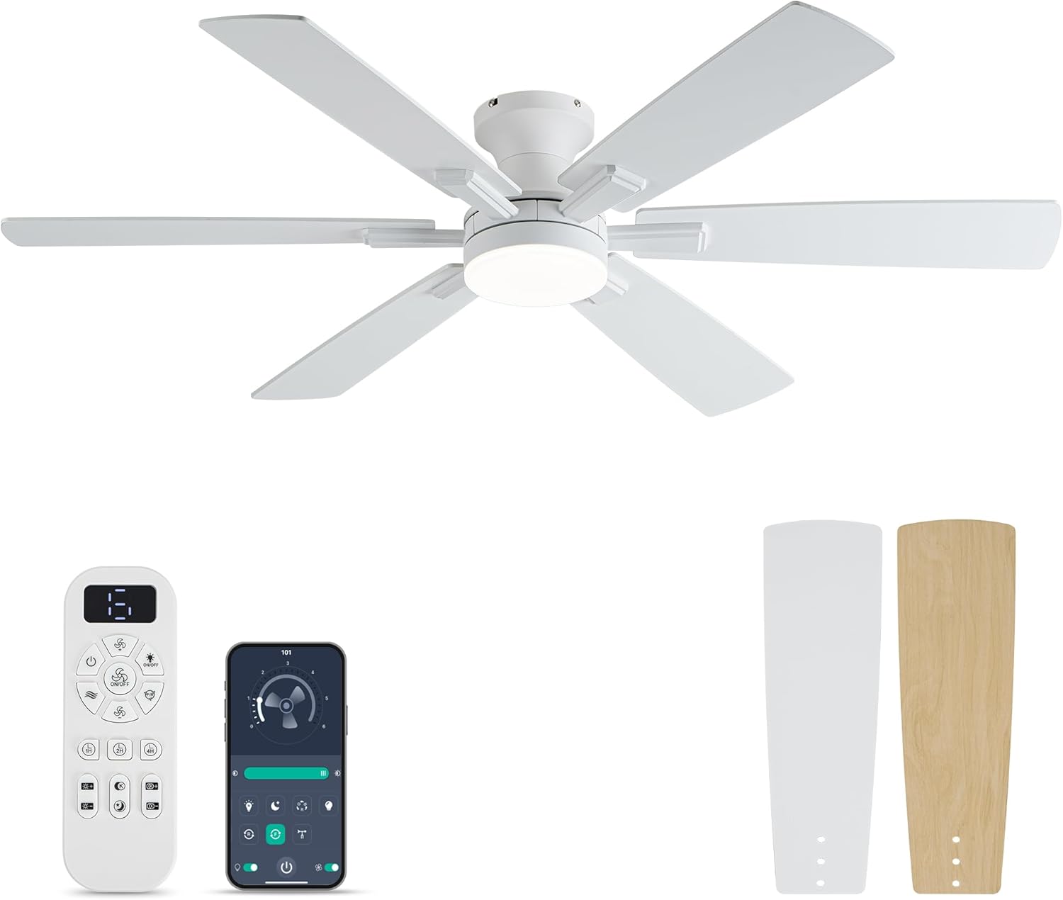OURSTAR 52 Inch Ceiling Fan with Lights and Remote Control