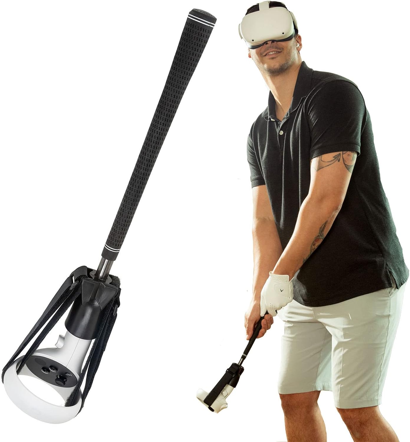 Enhanced VR Golf Experience with Weighted Handle