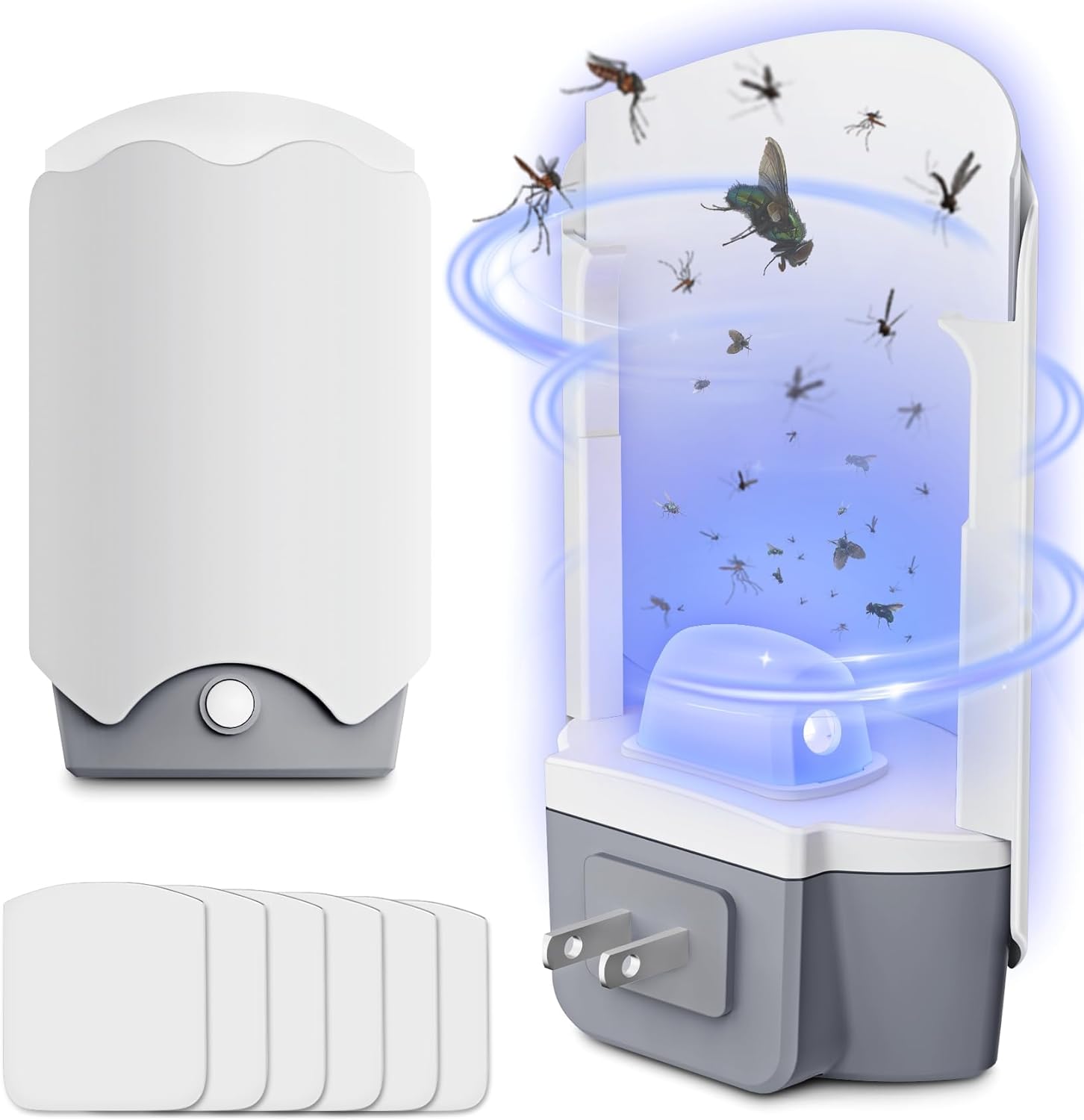 Flying Insect Trap with 2 Devices and 6 Refills for Home Use