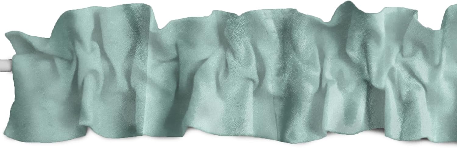 Shiny Satin Sleeve Topper Window Valance for Home Decor