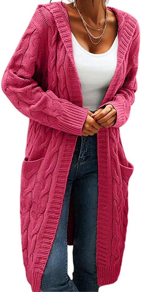 Women Hooded Open Front Cardigan for Cozy Style and Comfort