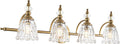 Vintage Bathroom Light Fixtures with Clear Glass Shades for Elegance