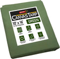10 ft x 16 ft Green Canvas Tarp 12oz Heavy Duty Water Resistant