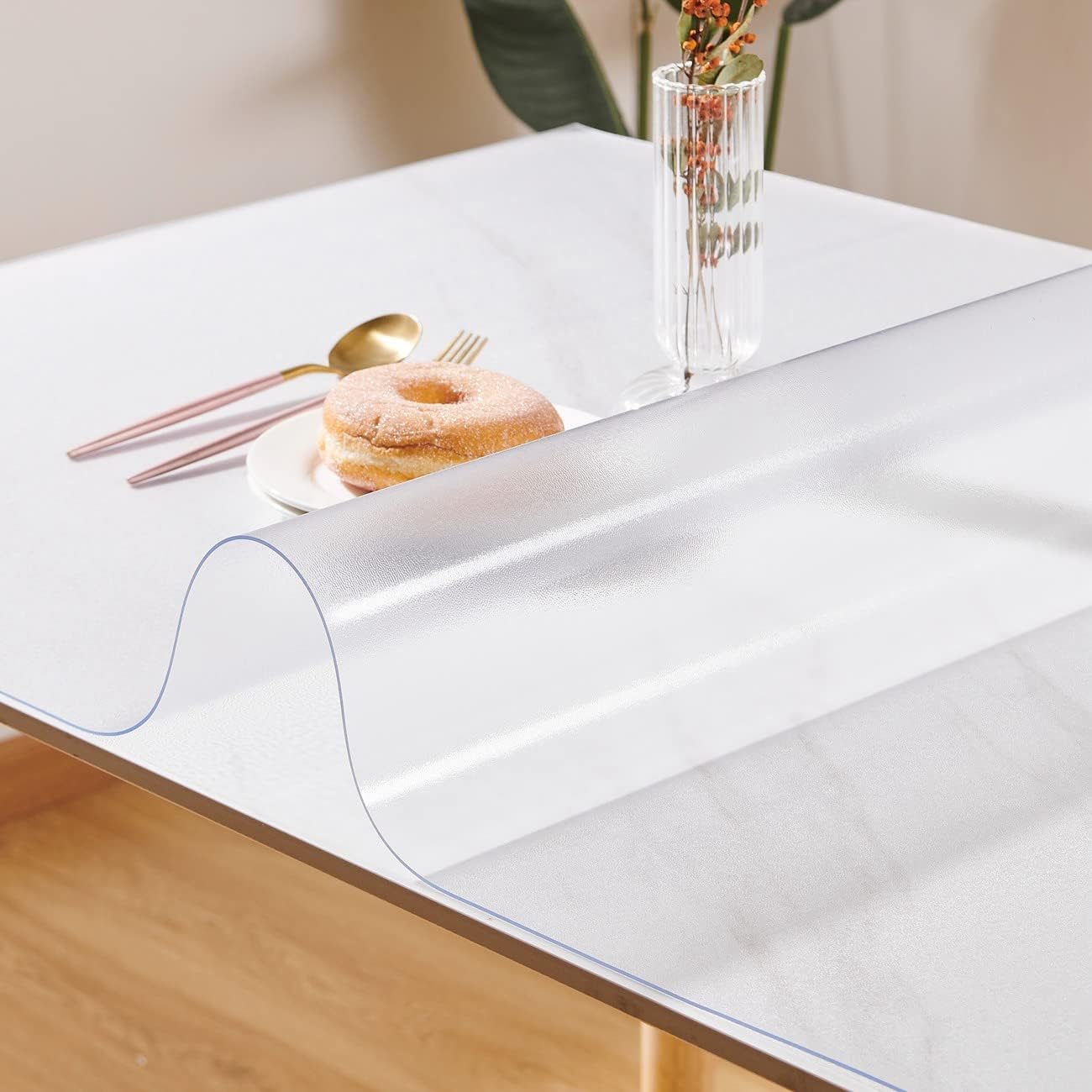 Frosted Table Cover Protector 19 x 72 Inch for All Tables