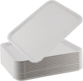 ZOENHOU 14 Pack Plastic Fast Food Tray for Serving Food