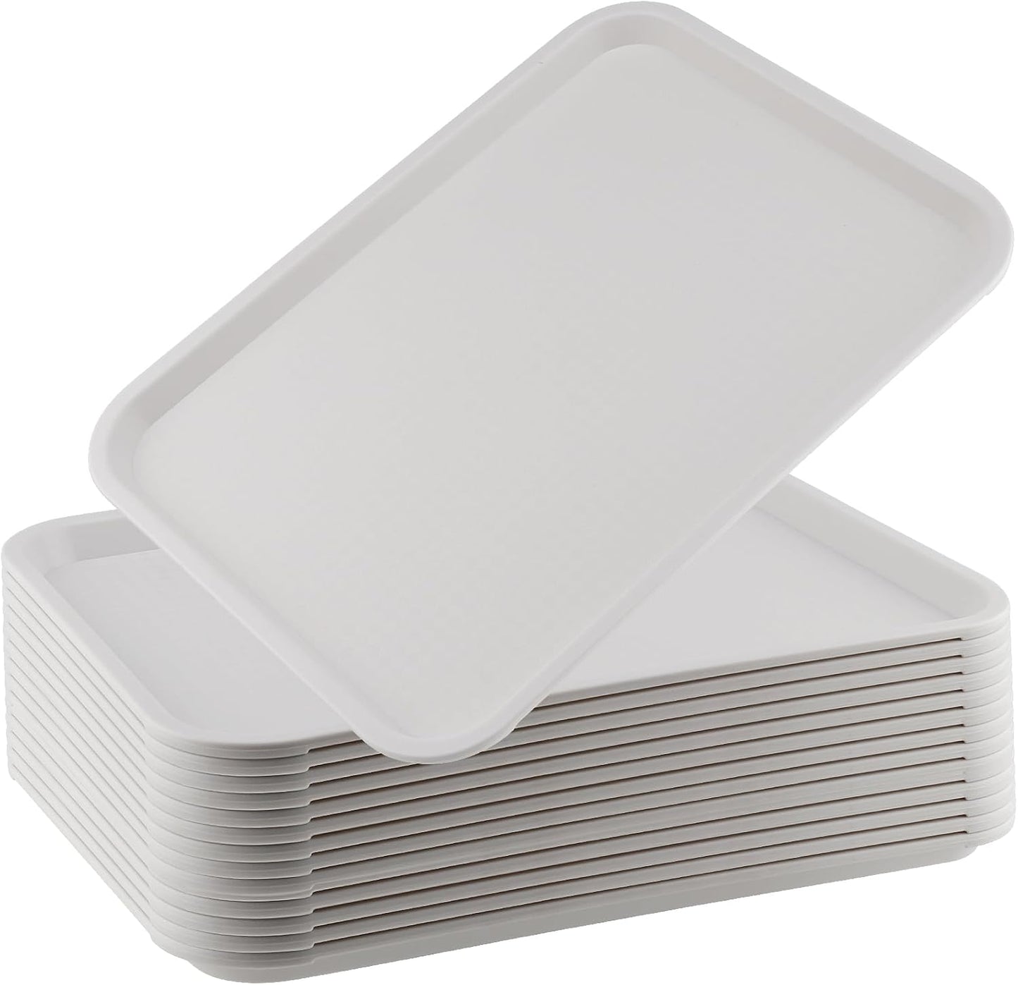 ZOENHOU 14 Pack Plastic Fast Food Tray for Serving Food