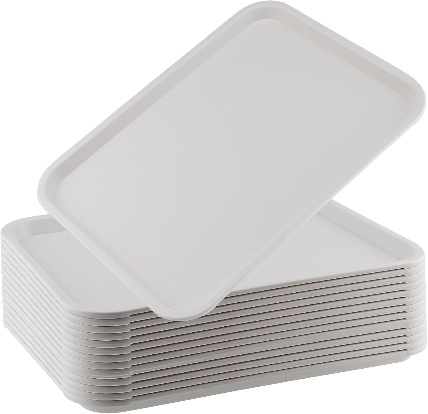 ZOENHOU 14 Pack Plastic Fast Food Tray for Serving Food