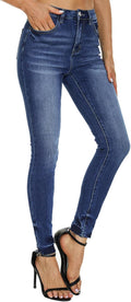 Women High Waisted Skinny Stretchy Jeggings - Slim Fit Distressed