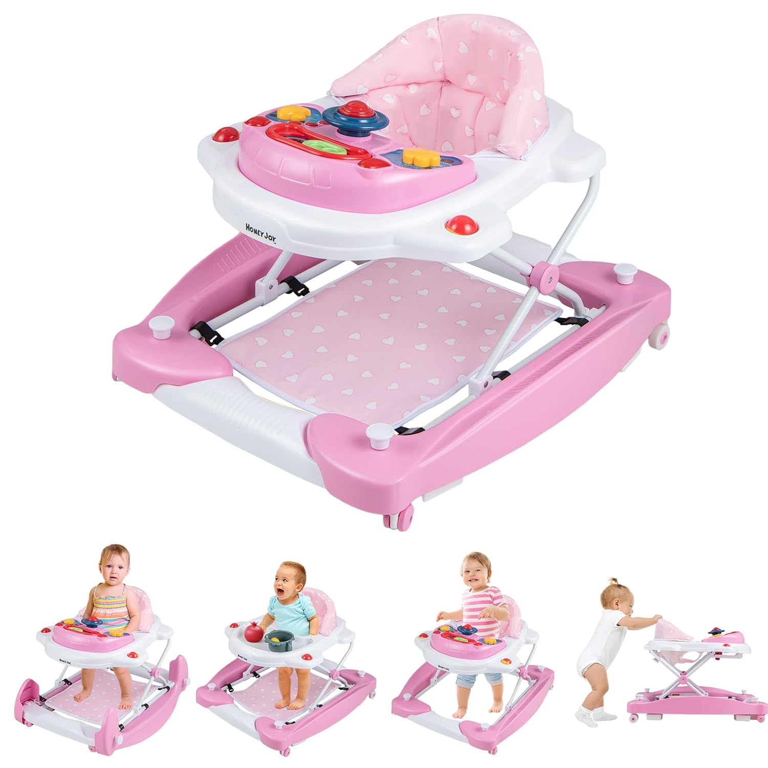 HONEY JOY 6-in-1 Baby Walker & Bouncer Combo