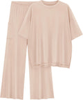 KIRUNDO Womens 2 Piece Summer Lounge Set - Soft, Stretchy Comfort