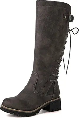 GLOBALWIN Women's Lace Up Back Knee High Fashion Boots Review