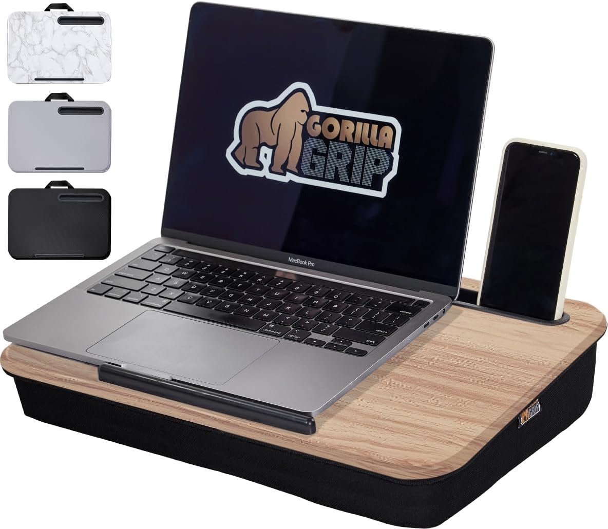 Portable Lap Desk with Phone Holder - Keep Laptops Securely in Place!