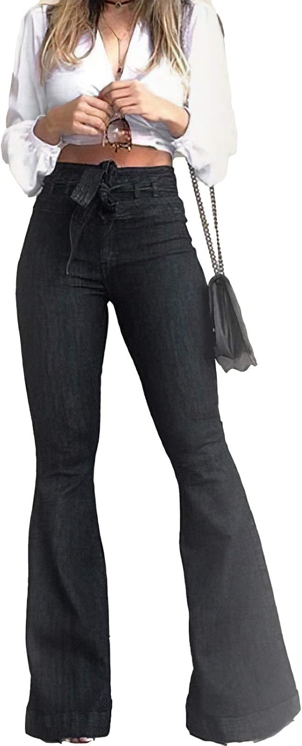 Womens High Waisted Bell Bottom Jeans for Trendy Style