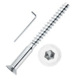 Confirmat Screws M7 x 75mm Countersunk Hex Socket - 100 Pack