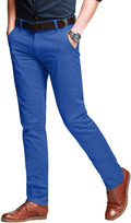 Match Men's Slim Tapered Stretchy Casual Pants for Spring