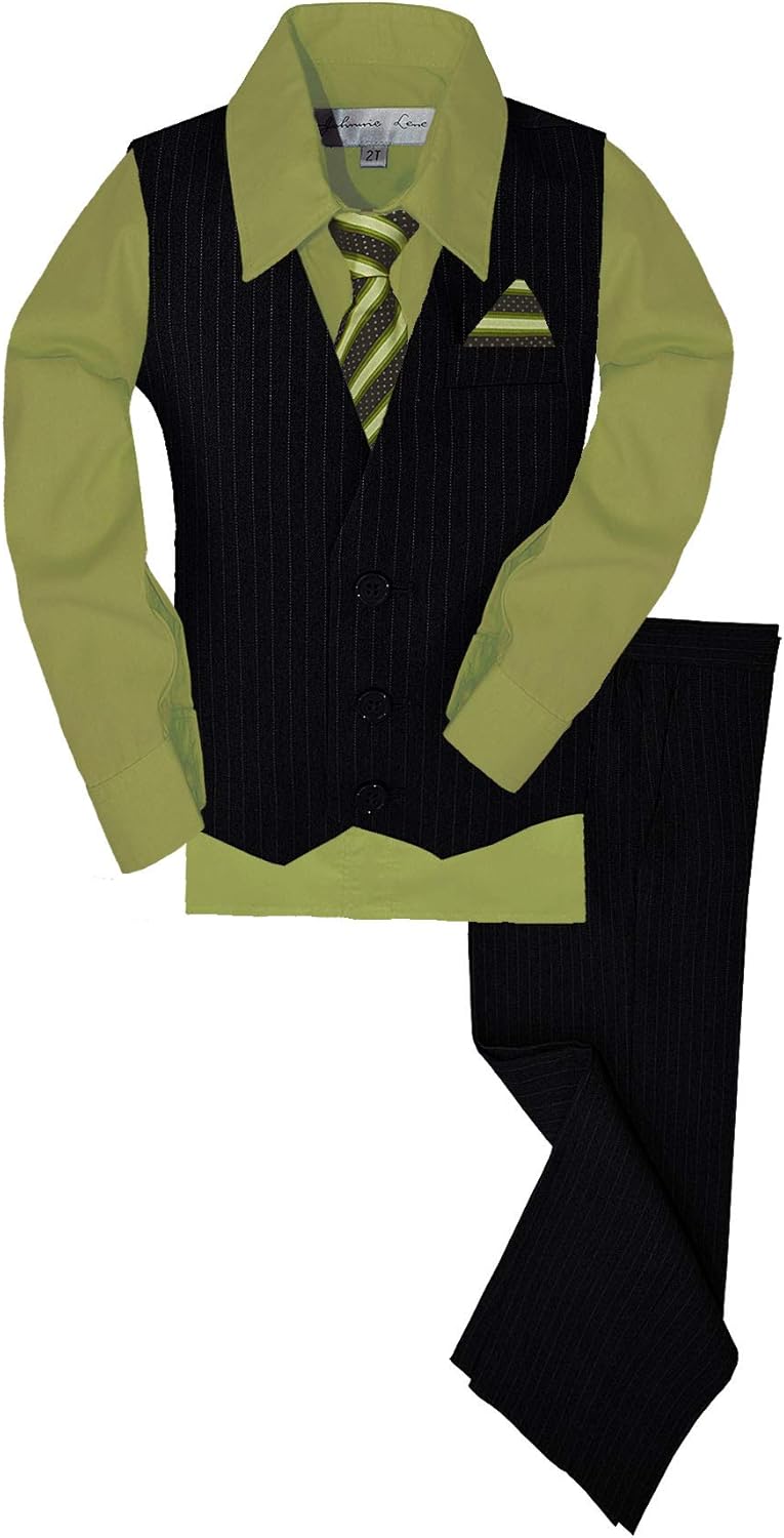 Pinstripe Boys Formal Dresswear Vest Set for Stylish Occasions