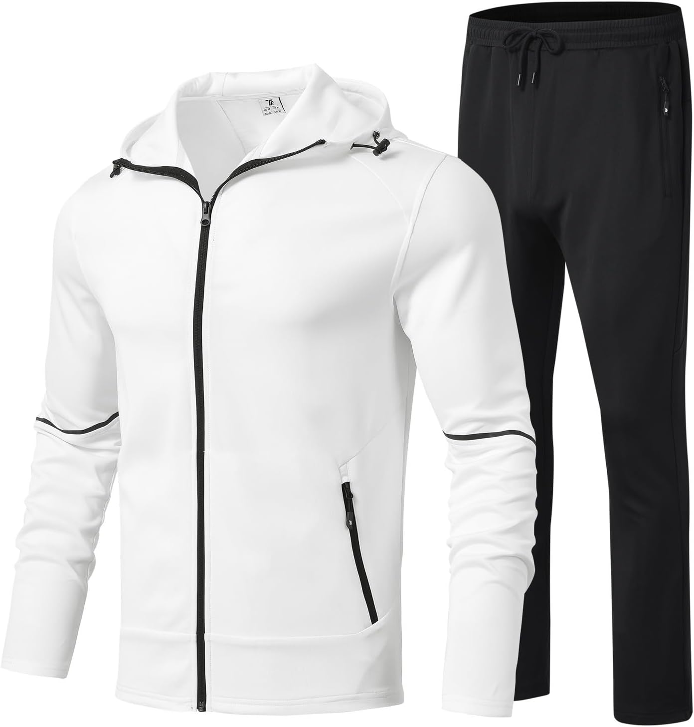 BGOWATU Men's Tracksuits Set Full Zip Jacket for Activewear