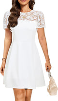 Elegant A-Line Cocktail Dress with Lace Sleeves for Weddings