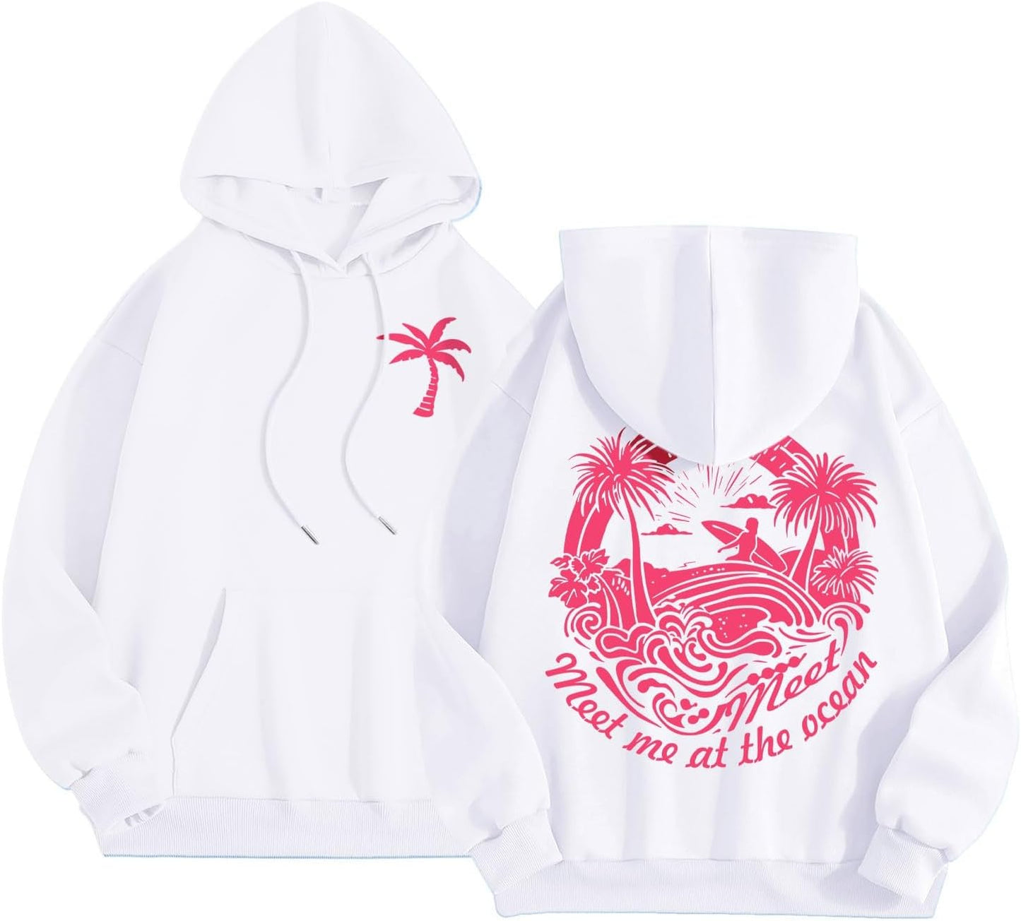 Cute Pink Oversized Hoodie - Stylish Y2K Fashion