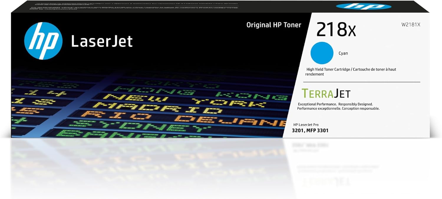 HP 218X Cyan High-Yield Toner Cartridge for LaserJet Pro Series