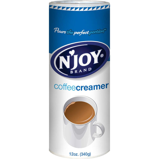 N'Joy Non-Dairy Creamer | Easy Pour Lid | Bulk Size 12oz x 6