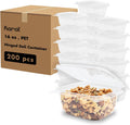 Karat PET Hinged Deli Containers 16oz - Clear, Durable Food Storage