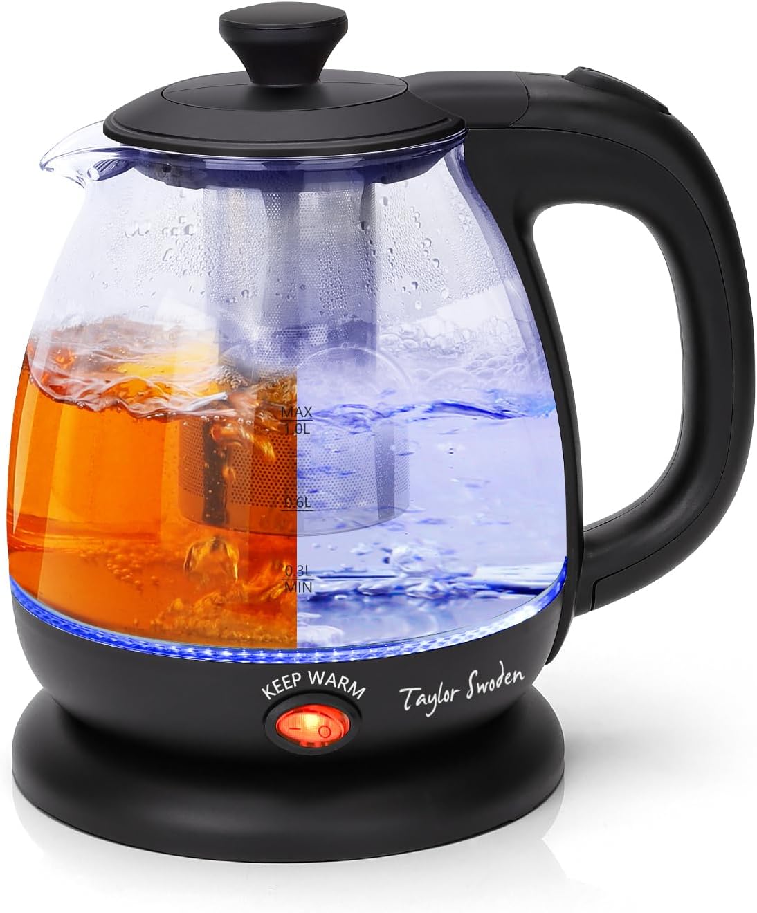 Taylor Swoden Electric Kettle with Tea Infuser for Fast Boiling