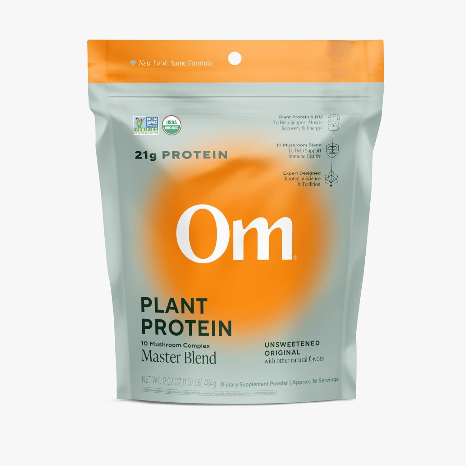 OM MUSHROOM SUPERFOOD Master Blend Vegan Protein for Energy