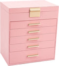 BOOVO Jewelry Box with Necklace Hanger 6 Layer Organizer - Spacious