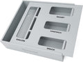 Bamboo Bag Organizer for Drawer - Gray 4-Slot Bag Holder