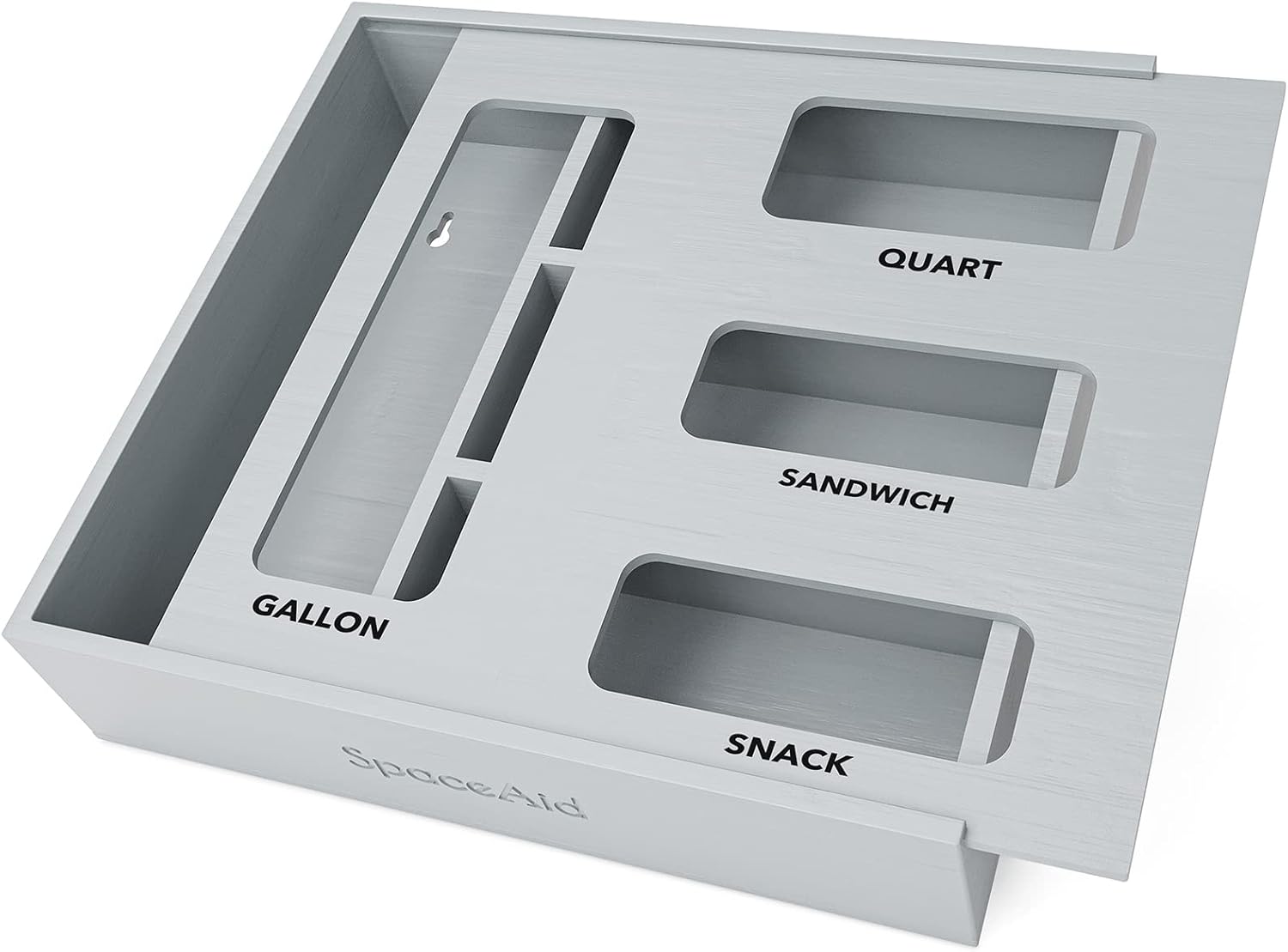 SpaceAid Bamboo Bag Storage Organizer for Kitchen Drawer