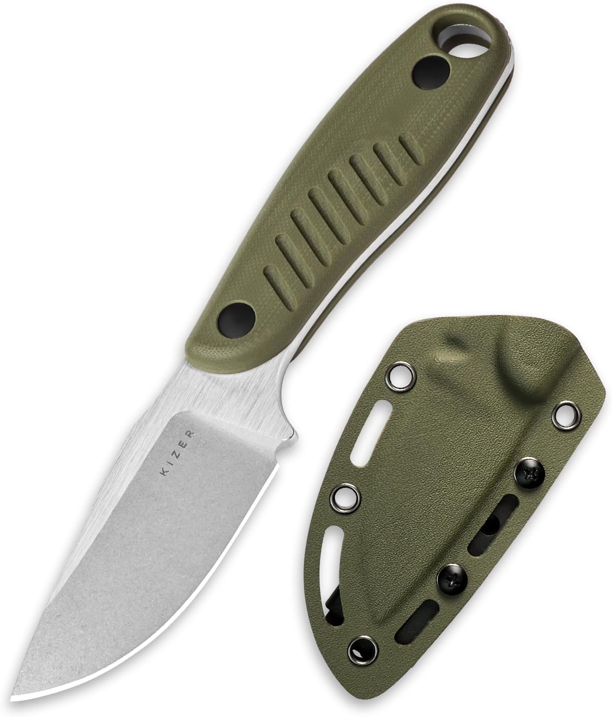 Kizer Hare Fixed Blade Knife with Sheath for Outdoor Use