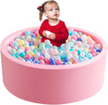 35.4 in x 11.8 in Foam Ball Pit for Toddlers - Soft Safe Play Area