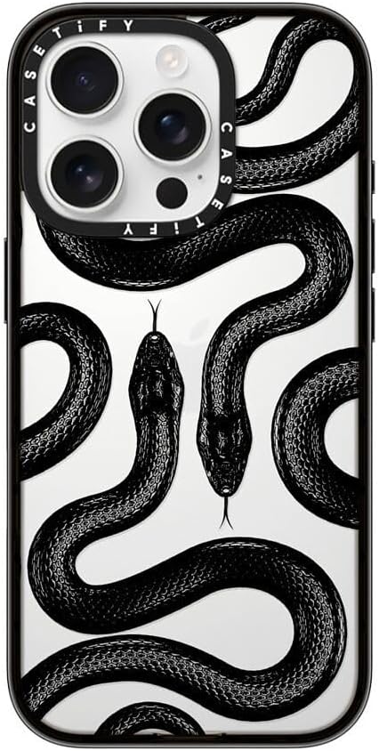 CASETiFY Compact iPhone 16 Pro Case - Black Kingsnake
